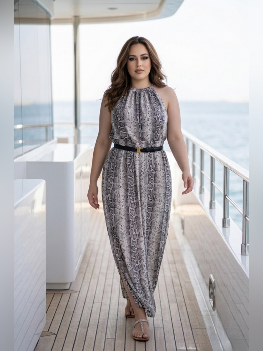 Free | Plus Size Love & Legend Snake Print Jumpsuit